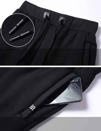 Vista 5 de Gihuo - Pantalones deportivos con forro Sherpa para hombre