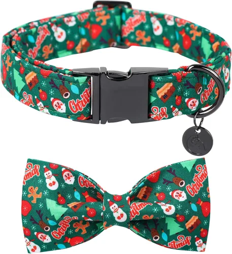 Vista 7 de DOGWONG - Collar de Acción de Gracias con Bellota y Flor para Perro, Collar de Perro de Pavo Otoñal, Collar de Calabaza de Algodón Suave y Duradero