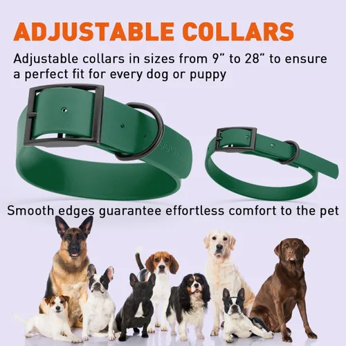 Vista 56 de Dogline Biothane - Collar impermeable para perro con hebilla de liberación rápida, resistente cincha de nailon recubierta con resistente y a prueba