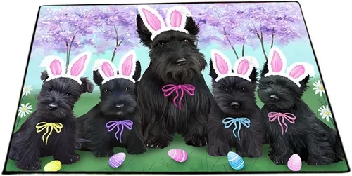 Vista 21 de Doggie of the Day Scottish Terrier Dogs Floor Mat - 4th of July Independence Day - Best Dog Doormat - Protector Decor - Unique Portrait Art