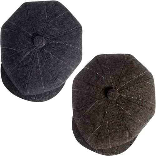Vista 10 de Gorra de taxista Senker Fashion para hombre, gorra irlandesa clásica de 8 paneles de mezcla de lana para hombre mayor