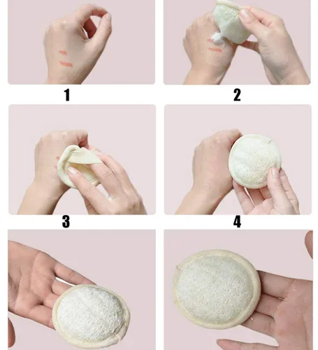 Vista 6 de Esponja de esponja de esponja exfoliante de limpieza facial, 10 paquetes de esponja natural limpiador facial limpiador grande para hombres