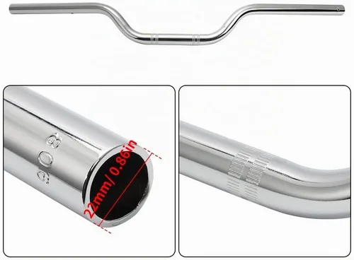 Vista 4 de Manillar de estilo Drag de 7/8 pulgada (22 mm) para Honda Kawasaki Suzuki Yamaha Ducati APRILLA BUELL
