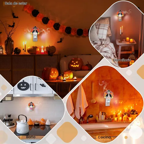 Vista 7 de Enchufe de fragancia de pared compatible con repuestos de Bath & Body Works Certificado ETL, luz nocturna de otoño, enchufe giratorio, compatible