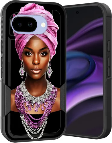 Vista 112 de Funda para Pixel 6A, Híbrida de Doble Capa de Servicio Pesado Resistente a Prueba de Golpes PC Duro + Funda Protectora de Silicona Suave para Google
