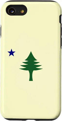 Vista 18 de Old Maine State Original Flag 1901 Pine Tree Case for iPhone 16