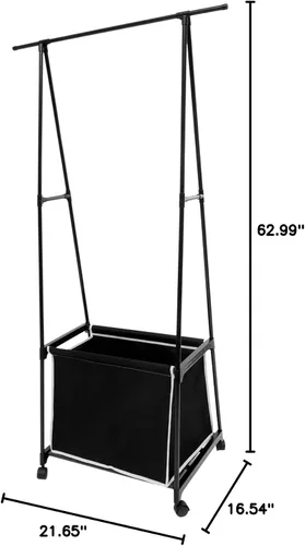 Vista 10 de WOONEKY Perchero portátil cestas de metal percha soporte de ropa resistente para dormitorio