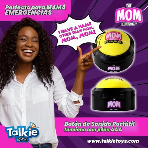 Vista 4 de Talkie Toys Products El botón de mamá - Reproduce 10 refranes divertidos de mamá - Genial
