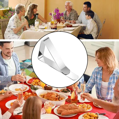 Vista 7 de 60 clips para mantel, clips de mesa de picnic resistentes, abrazaderas de acero inoxidable, soportes para manteles de mesa, ideales para el hogar