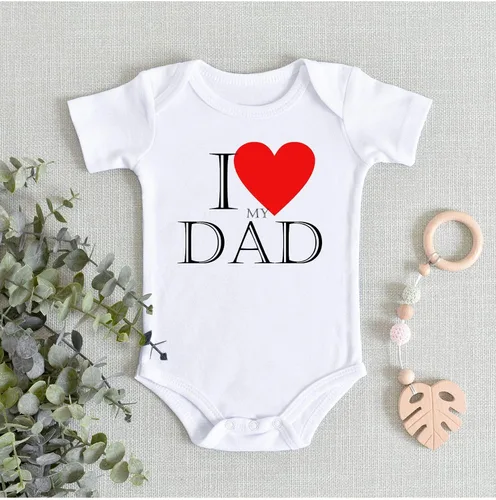 Vista 5 de TripleBDesigns I Love My Dad Body lindo bebé de una pieza para el día del padre