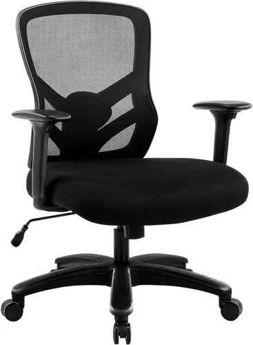 Vista 8 de YFO Silla de oficina grande y alta, 500 libras, silla ergonómica de malla