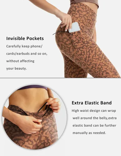 Vista 3 de QUEENIEKE Leggings con forro polar para mujer, leggings térmicos de cintura alta para mujer, leggings de yoga cálidos para mujer, invierno 220704