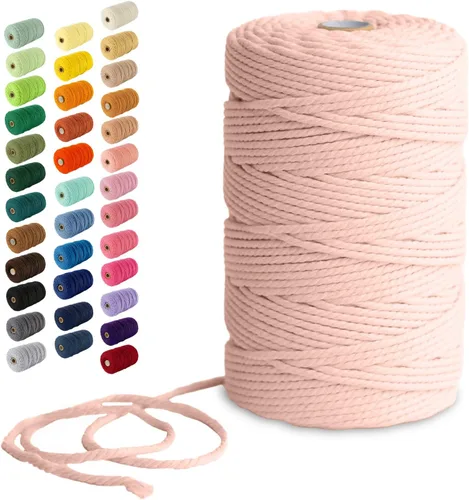 Vista 38 de Nook Theory Hilo de macramé de 3mm 109 yardas - Cuerda de macramé suave de 4mm, 5mm perfecta para nudos - Suministros de macramé para colgadores