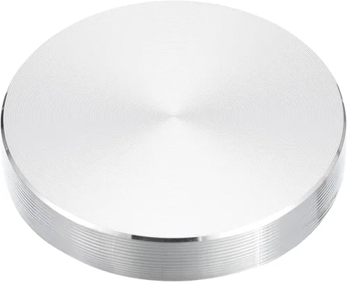 Vista 15 de uxcell M6 Rosca 0.787 in de diámetro de forma redonda de aluminio disco hardware 1pcs, aluminio círculo disco vidrio adaptador superior para mesa