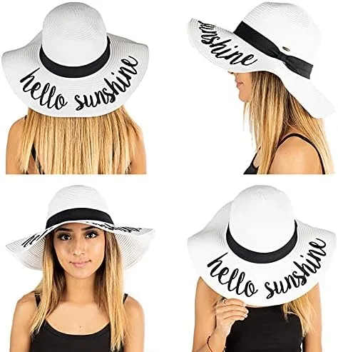 Vista 2 de Funky Junque Women's Sun Hat Embroidered Sayings