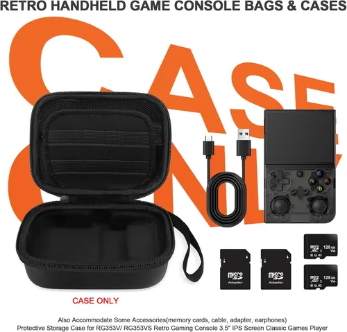 Vista 2 de BliFulde Carrying Case for RG353V/ RG353VS Handheld Game Console, Custom-Insert Handheld Emulator Retro Game Holder Organizer, Portable Game Player