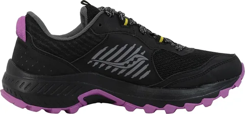 Vista 7 de Saucony Tenis para correr Excursion Tr15 para mujer, negropúrpuraamarillo