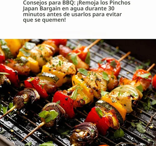 Vista 4 de JapanBargain 4113 - Pincho de bambú de 4 pulgadas, palillos de dientes largos, palillos de frutas, púas de cóctel, brocheta para parrilla, brocheta