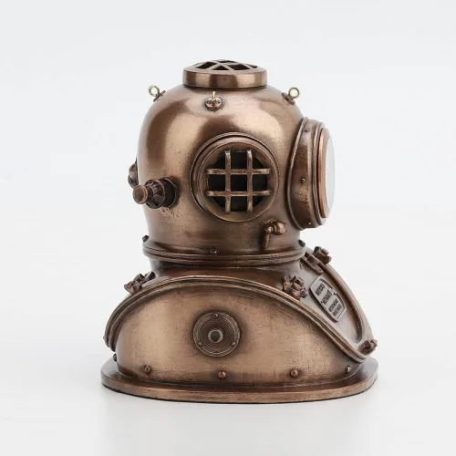 Vista 4 de Veronese Design Casco de buceo clásico de 5 1/4 pulgadas, estatua de regalos de estatua de Steampunk