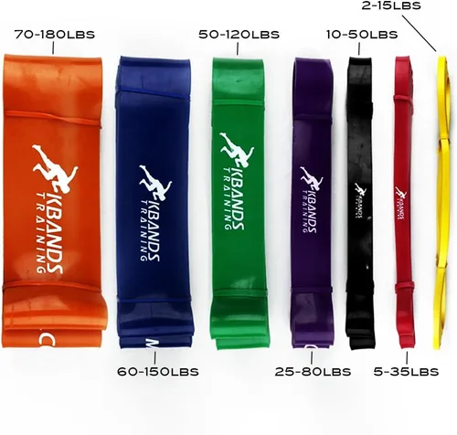 Vista 2 de Kbands Training Bandas balísticas - Bandas de dominadas asistidas por fuerza, bandas de ejercicio de levantamiento de potencia, deportes y fitness