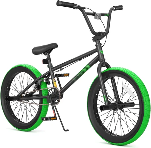 Vista 8 de 67i - Bicicleta BMX para niños de 18/20 pulgadas, bicicleta para niños de 8 a 12 años con freno U delantero y trasero, asiento ajustable, horquilla