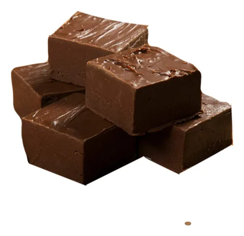 Vista 4 de Fudge de chocolate con caramelo y pecanas de Betsy's Fancy Fudge, 1 libra en 4 piezas envueltas, sin gluten, ideal para regalos, hecho a mano
