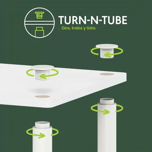Vista 4 de Furinno Turn-N-Tube Estantes de almacenamiento, estante de 3 niveles de marco abierto, estante de esquina de pie, montaje sin herramientas, estantes