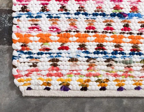 Vista 8 de Unique Loom Braided Chindi Collection - Alfombra casual moderna para múltiples áreas, 9 pies x 12 pies, rectangular de 9 x 12 pies