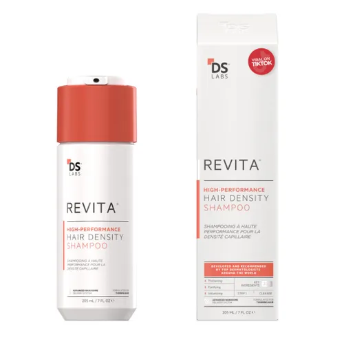 Vista 12 de DS Labs Revita Champú, 100 mL – Limpieza refrescante del cuero cabelludo para un aspecto más lleno, voluminizante, hidratación ligera, sin sulfato