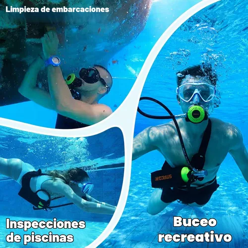 Vista 6 de SMACO S400 Mini Scuba Tank Reusable Diving Tank 1L Un negro
