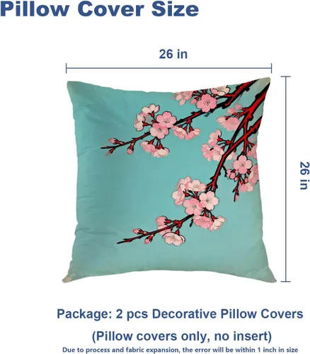 Vista 113 de Batmerry Autumn Pumpkin Templeton Throw Pillow Covers, Green Leaves Paths Forests Decorative Pillow Covers Digital Printing Blended for Couch Sofa