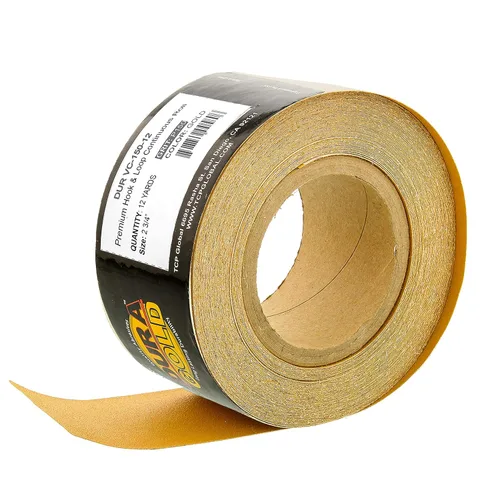 Vista 22 de Dura-Gold Premium – Oro de 40 Grano – Rollo de papel de lija continuo de Longboard con respaldo de gancho y bucle, 2-3/4 pulgadas de ancho, 12
