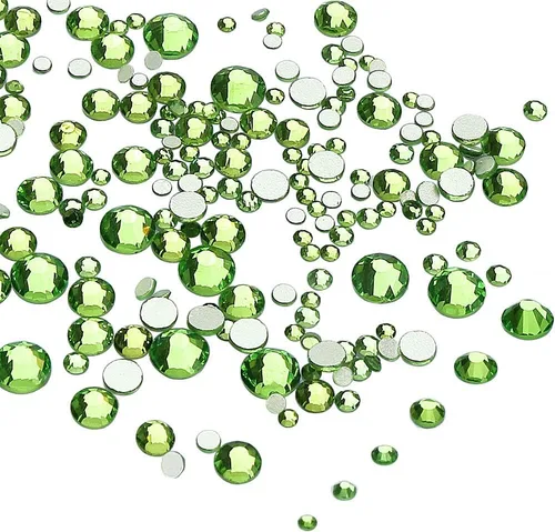 Vista 10 de LolliBeads Piedras redondas de resina para uñas con parte trasera plana y cristales acrílicos.