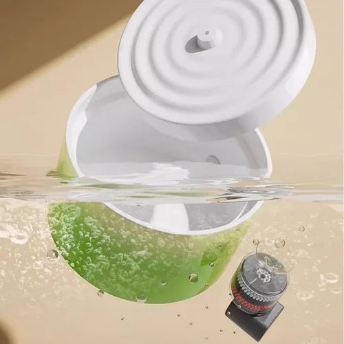 Vista 6 de Fuente de agua de cerámica para gatos, dispensador de agua inalámbrico para gatos, dispensador de agua de 1 litro/33.82 onzas, dispensador de agua