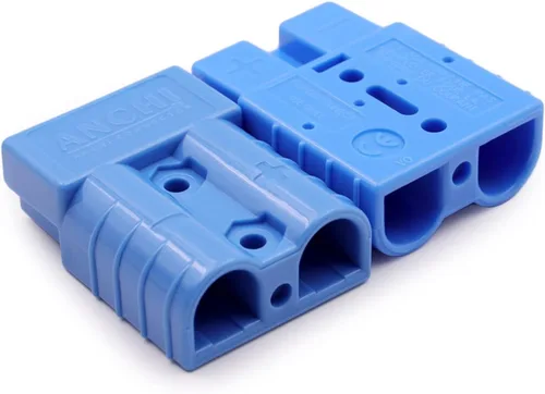 Vista 3 de Conectores de cable de batería de desconexión rápida de calibre 50A 6, kit de enchufe de arnés para cabrestante de remolque, dispositivos Azul