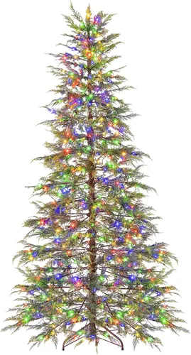 Vista 33 de GOFLAME Árbol de Navidad preiluminado de 7.5 pies con control remoto 3-Verde