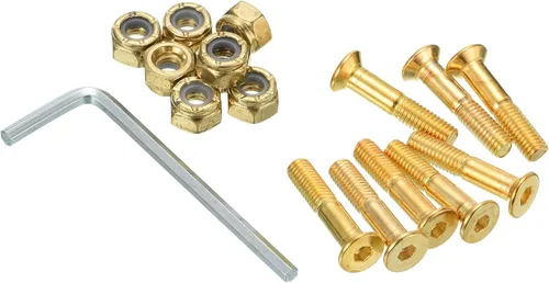 Vista 7 de PATIKIL Kit de herramientas para monopatín, tornillos de montaje, tornillos de cabeza hexagonal, juego de tuercas con llave para Longboard Cruiser