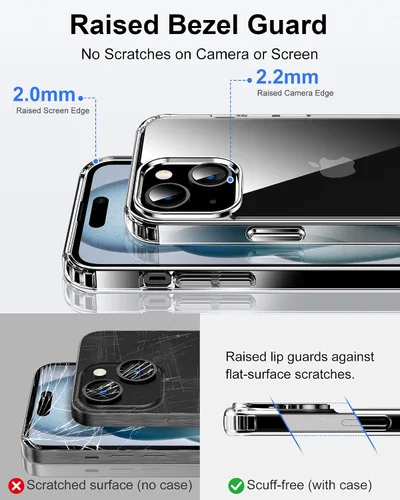 Vista 340 de HOOMIL Funda para iPhone 7 Plus/iPhone 8 Plus de 5.5 Pulgadas, sin amarillamiento, protección contra caídas, cubierta trasera dura transparente