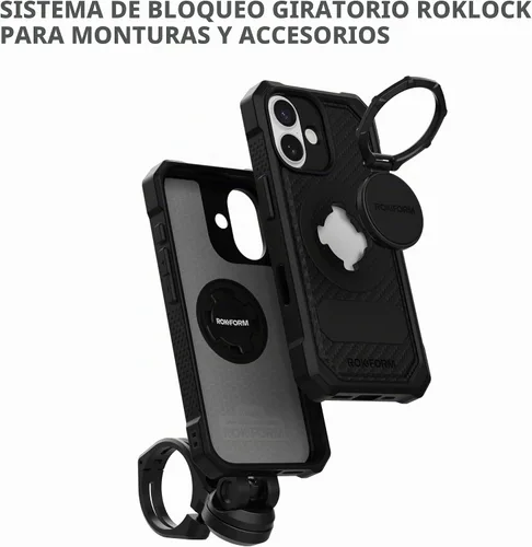 Vista 4 de Rokform Funda rígida compatible con iPhone 17, cubierta magnética (Negro)