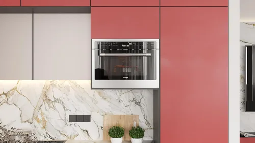 Vista 3 de KoolMore Combinación de horno de convección y microondas integrado de 24 pulgadas con asador, puerta de cierre suave, potencia de 1000 vatios