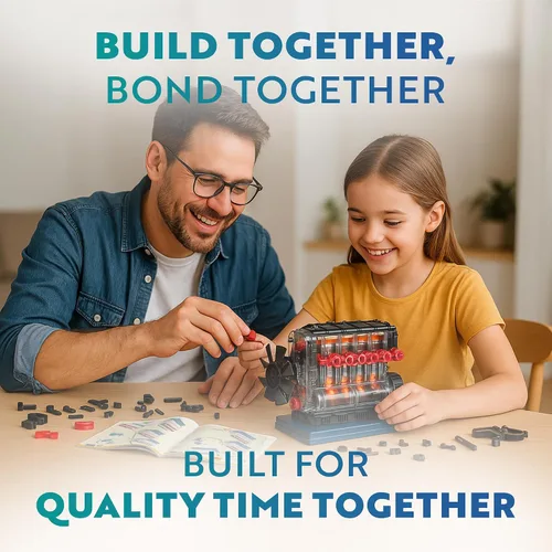 Vista 4 de Playz Kit de modelo de motor 6 en línea de trabajo - Construye tu propio