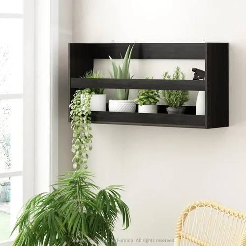 Vista 2 de Furinno Hermite Estantería de Almacenamiento Multiusos para Montaje en Pared, Espresso
