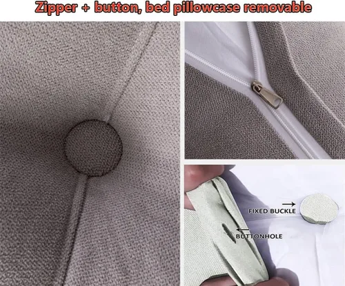 Vista 4 de Almohadas de cuña para cabecero + almohada de cuña para descansar y leer, cojín triangular súper suave, soporte de posicionamiento, almohadas largas