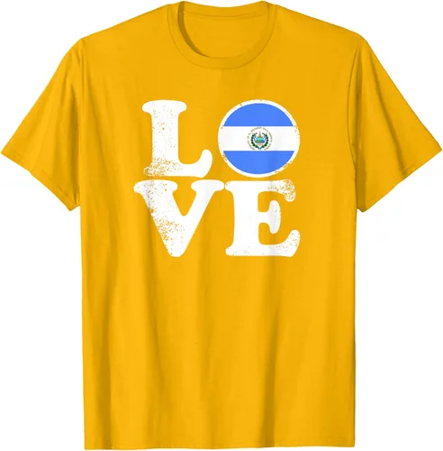 Vista 57 de Love El Salvador Flag tShirt Home Pride Distressed Tee T-Shirt