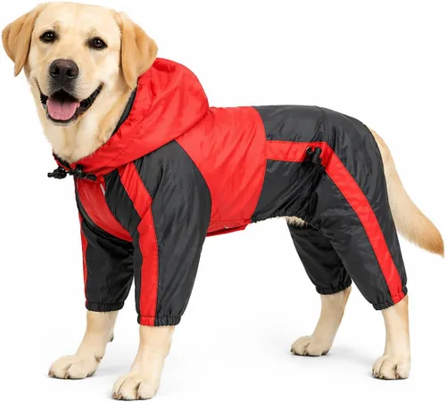 Vista 10 de Ropa para mascotas, abrigo impermeable de nailon para mascotas, chaqueta de lluvia adorable con capucha perfecta para razas de perros pequeños, Verde