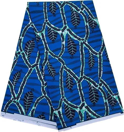 Vista 15 de BintaRealWax Tela africana de 6 yardas de tela tribal con estampado de cera vintage Ankara para coser vestido de fiesta
