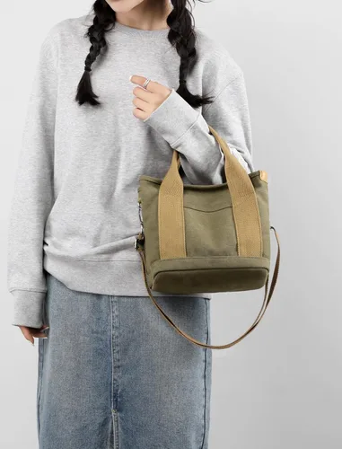 Vista 7 de Bolso de mano pequeño con cremallera para mujer, bolso cruzado de lona, bolso de hombro, bolso de mano, bolso de mensajero 2023