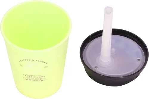 Vista 6 de Mini humidificador portátil, 10.1 fl oz, humidificador de automóvil, taza de café, apagado automático de bajo ruido, ligero, ahorro de espacio, Verde