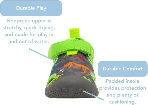 Vista 3 de Robeez Zapatos acuáticos para niños y niñas, antideslizantes, de neopreno, para verano, playa, piscina, para bebésniños pequeños, de 12 meses a 3.5