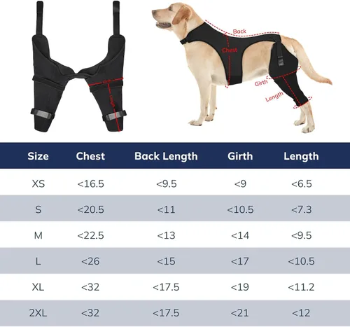 Vista 7 de Supet Dog Rear Leg Sleeve to Stop Licking- Potty-Friendly for TPLO ACL Surgery Leg Injuries, Chew Resistant Washable Recovery Sleeve, for Male and